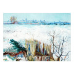Snowy Arles Landscape by van Gogh Personalized Announcement