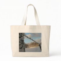 Snowy Barbwire Fence Bags