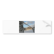 Snowy Barbwire Fence bumper stickers by lifesphere Snowy Barbwire Fence bumper stickers