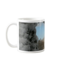 Snowy Barbwire Fence Mugs