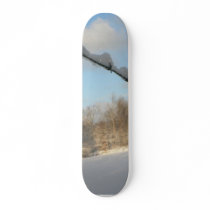 Snowy Barbwire Fence Skate Boards
