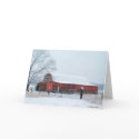 Snowy Barn Christmas 1 cards