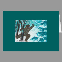 snowy bear note cards
