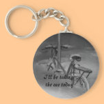 Snowy Bicycle Keychain