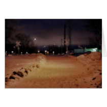 Snowy Bike Path Card