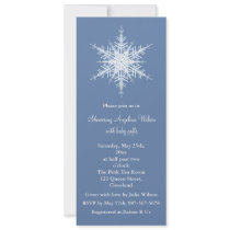 Snowy Blue Baby Shower Invitation