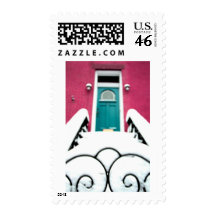 Snowy Brooklyn Brownstone Postage Stamp