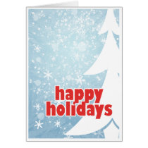 snow, snowy, snowflakes, christmas, winter, xmas, holidays, pine, tree, gifts, joy, Card with custom graphic design