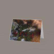 Snowy Christmas holly cards