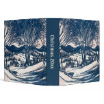Snowy Christmas Landscape, Trees and Mountains binders
