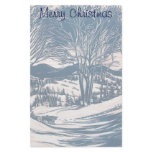 Snowy Christmas Landscape, Trees and Mountains Customized Stationery