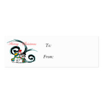 Snowy Christmas Love Gift Tag business cards