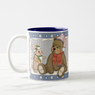 Snowy Christmas mugs