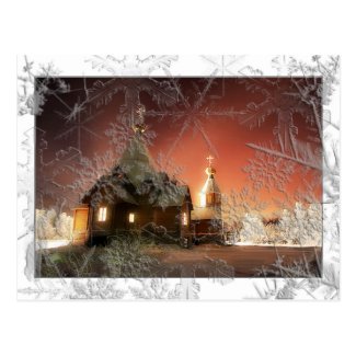 Snowy Christmas Postcard