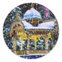 Snowy Christmas scene stickers