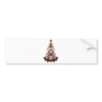 Snowy Christmas Tree bumper stickers