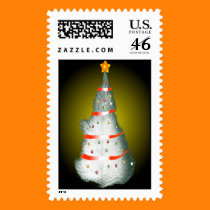 Snowy Christmas Tree Stamps