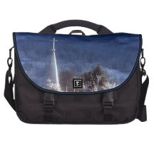snowy church steeple bags for laptop
