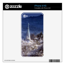 snowy church steeple skin for iPhone 4