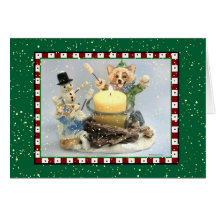 Snowy Corgi Campfire Card