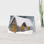 Snowy Cottage for Christmas Greeting Cards