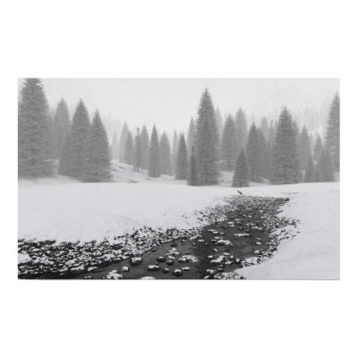 Snowy Creek Poster by digitalblasphemy