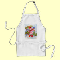 Snowy day Bluebird Afternoon aprons