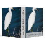 Snowy egret 3 ring binders