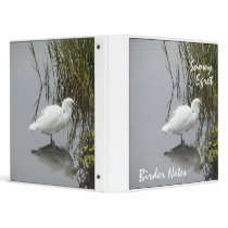 Snowy Egret Birder Notes Avery Binder