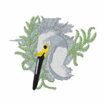Snowy Egret embroidered shirts