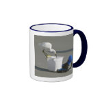 Snowy Egret on a Bait Bucket Coffee Mug