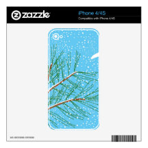 Snowy evergreen iphone sleeve iPhone 4 decals
