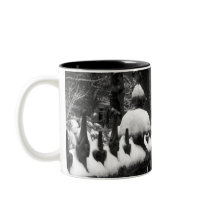 Snowy Fence mugs