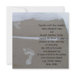 Snowy Footprints Wedding Invite