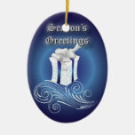 Snowy Gift Christmas Ornament