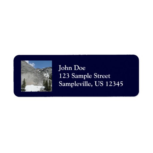 Snowy Granite Domes Return Address Label
