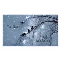 Snowy Hearts Business Card Template