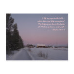 Snowy Landscape with a Bible Verse Post Cards