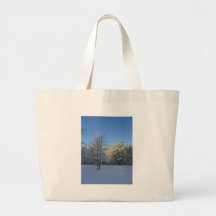 Snowy Morning Canvas Bags