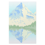 Snowy Mountain Lake Reflection Personal Stationery