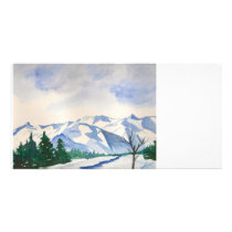 Snowy Mountain photo cards