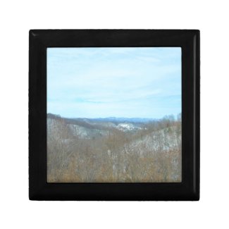 Snowy Mountain West Virginia Overlook Jewelry Boxes