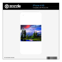 snowy mountains iPhone 4S decals