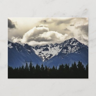 Snowy Mountains @ Lake Tekapo New Zealand Postcard postcard