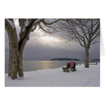 Snowy Ocean View cards