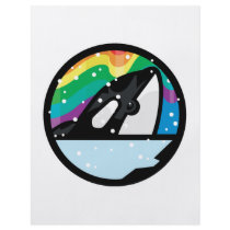 snowy orca circle design personalized flyer