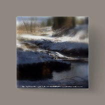 Snowy Oregon Forest, fox creek 4 buttons