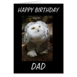 SNOWY OWL BIRTHDAY CARD