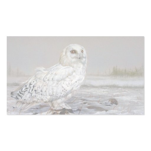Snowy Owl Business Card (back side)