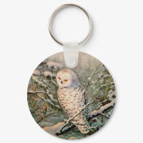 SNOWY OWL by SHARON SHARPE keychains